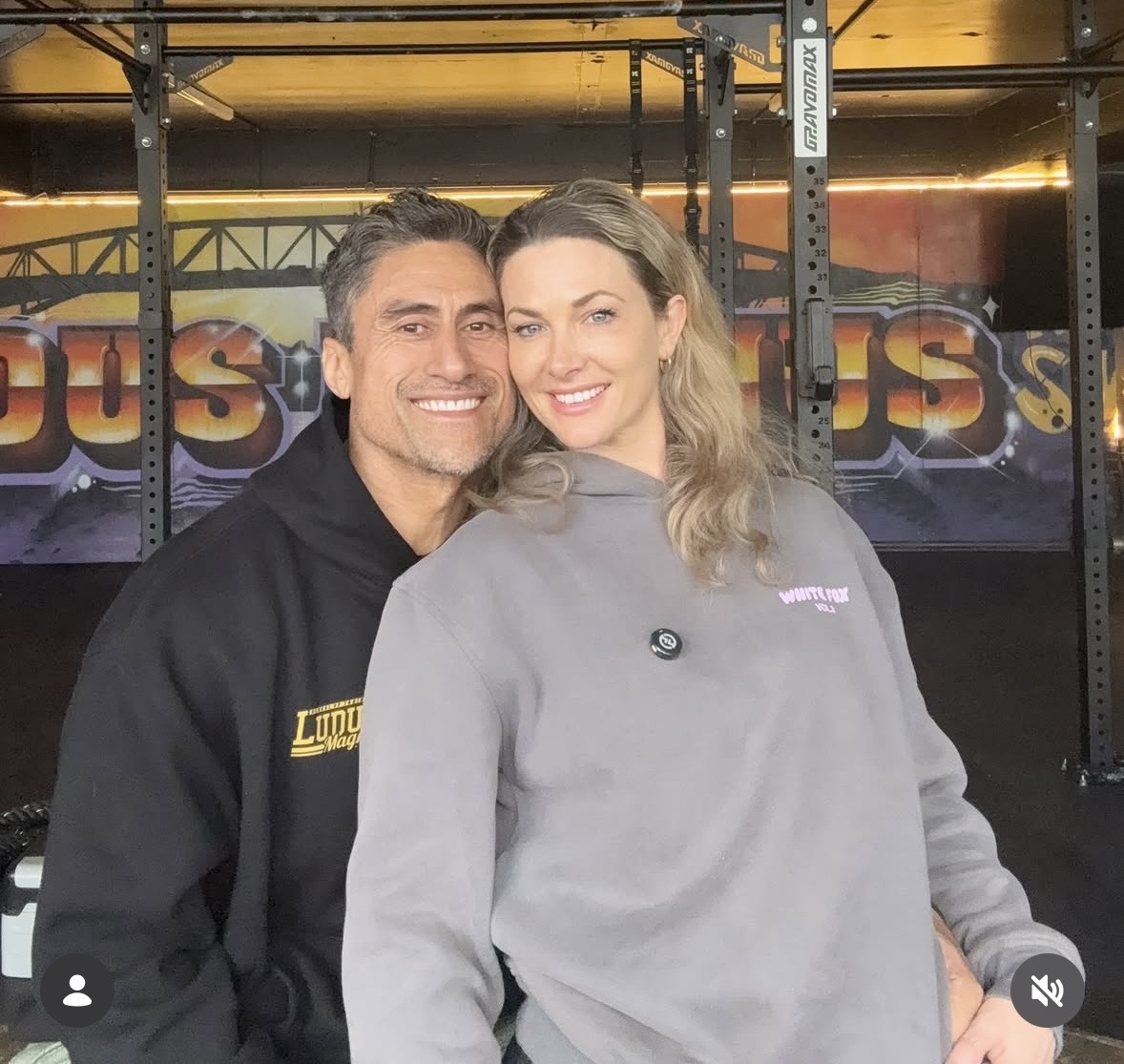 Joe and Laura, Forge40 facilitators, standing together in the gym.